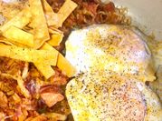 A picture of hash brown breakfast