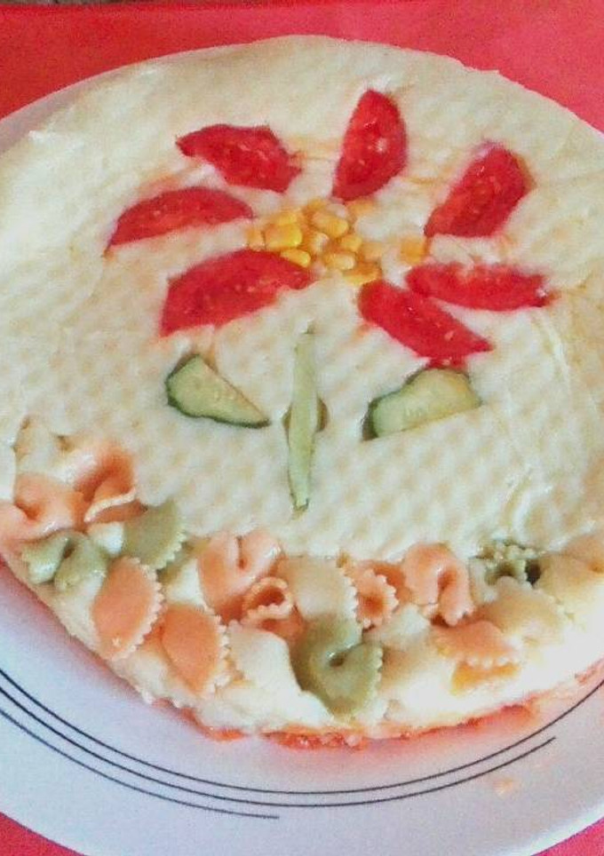 Una foto de Tarta fria de puré de patata con pescado
