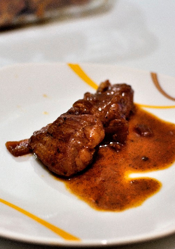 Una foto de Costillas de cerdo en salsa barbacoa