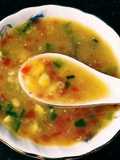 Sweet corn and carrot soup