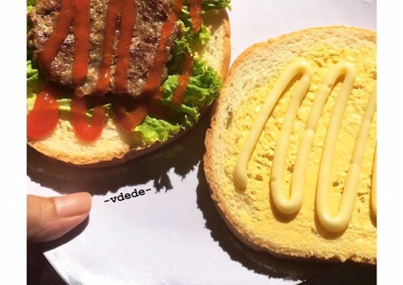 3. Homemade beef patty burger