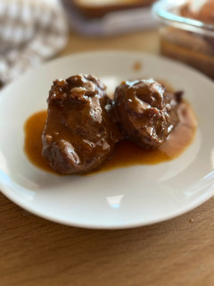 Una foto de Carrilleras de cerdo al vino tinto ¡fácil y lucida! - Receta de batch cooking