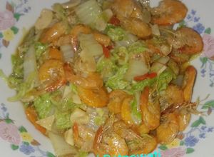 Foto resep Tumis sawi putih dengan Baby udang