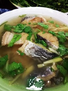 รูปของ ปลาช่อนแดดเดียวทอดต้มขิง
