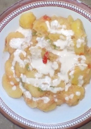 A picture of Coconut potatoes #mymumrecipecontest.