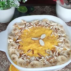 A picture of Custard Biscuit Pudding.