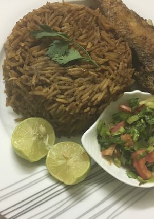 صورة لوصفة رز الصيادية