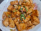 〔在家也能做〕蔥拌板豆腐
