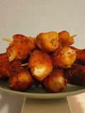 Banderillas de magro de cerdo cocido y queso manchego