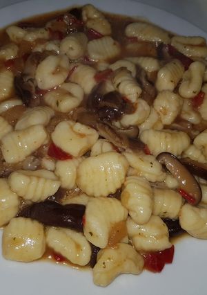 Una foto de Salsa de hongos shiitake