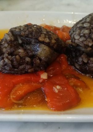 Una foto de Morcilla con Pimientos de Piquillo