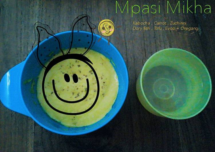Resep Mpasi 6+ Kabocha,dory, Wortel, Tofu, Zhuchinni, Oregano +evoo yang Menggugah Selera