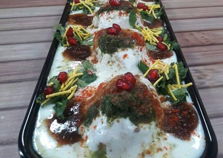 Simple Way to Prepare Ultimate Stuffed dahi vada from leftover bread and aloo