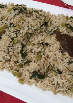 A picture of Soya Matar Pulao.