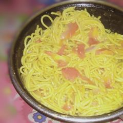 Singapuri healthy spaghetti A picture of Singapuri healthy spaghetti.