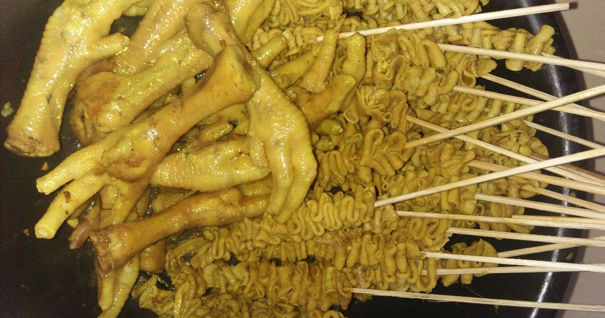 Resep Sate usus dan ceker ayam ala angkringan oleh nita ...