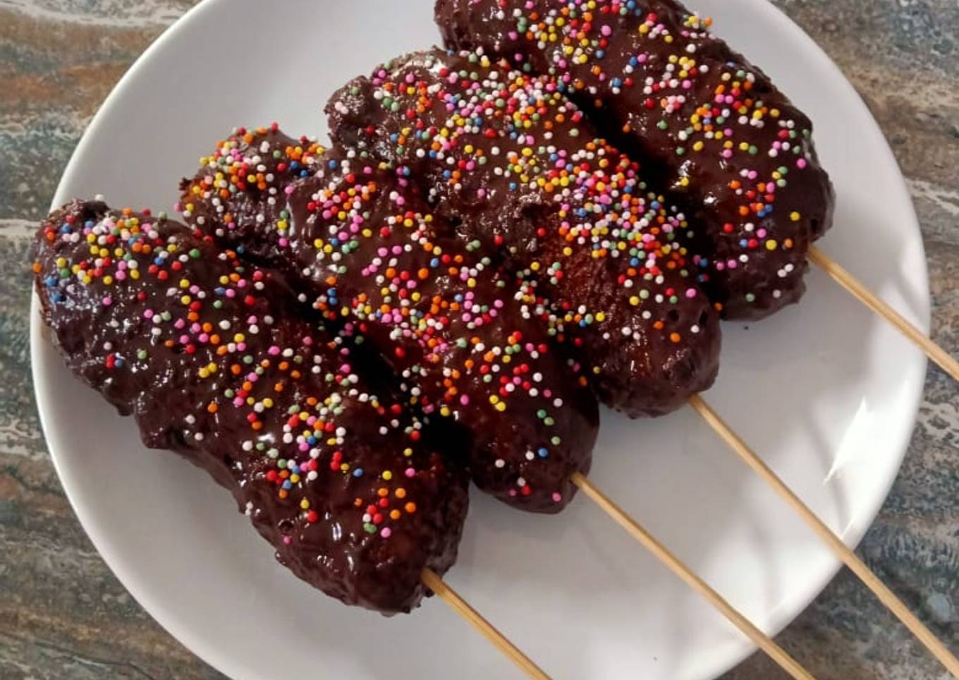 Sate Pisang Cokelat Crunchy