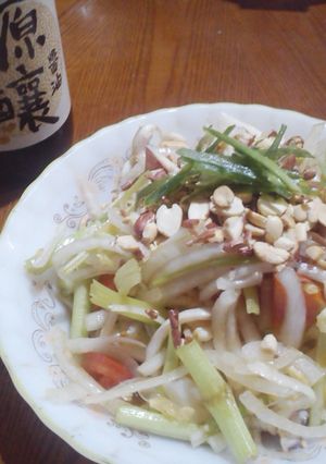 【源釀醬油】涼拌透抽 的食譜成品照片