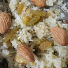 A picture of Rice with Jaggery (gud ke chawal).
