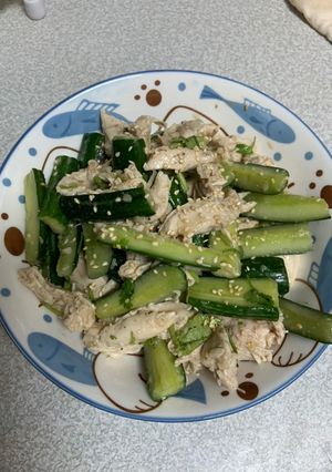 涼拌雞肉小黃瓜 的食譜成品照片
