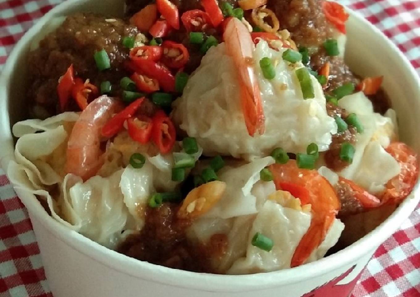 Siomai Udang bumbu kacang