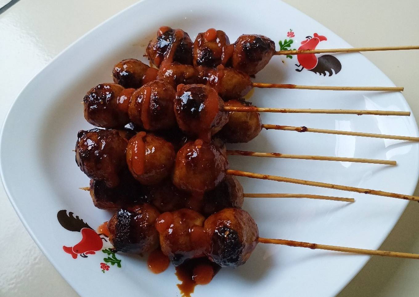 Bakso bakar pedas manis