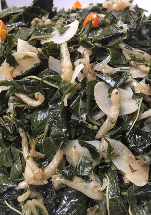 Foto resep Tumis Daun Singkong dan Teri Nasi Medan Simple