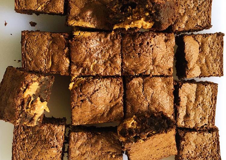 Nutella-Peanut butter Brownies