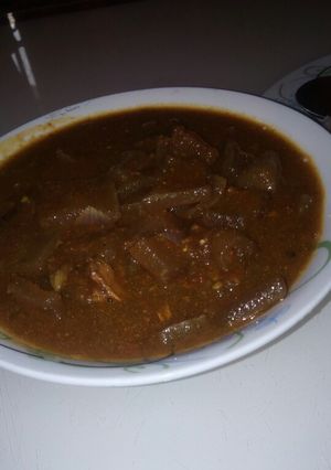 A picture of Bomo soup(ganda).