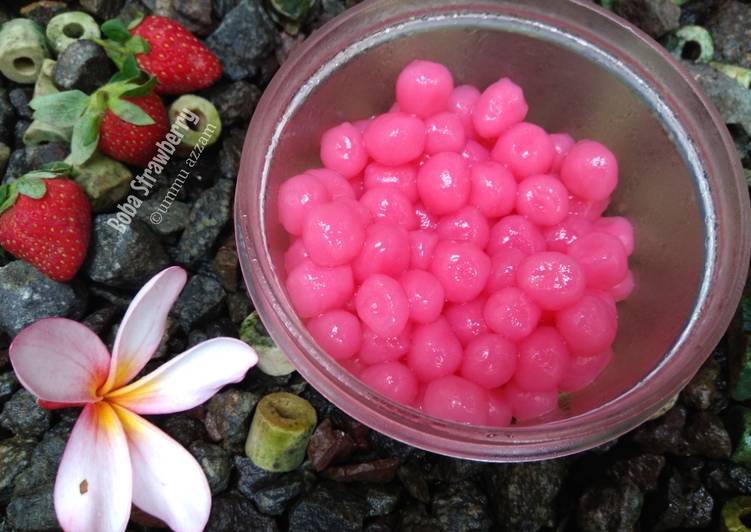 Cara termudah untuk Masak LezatBoba Strawberry