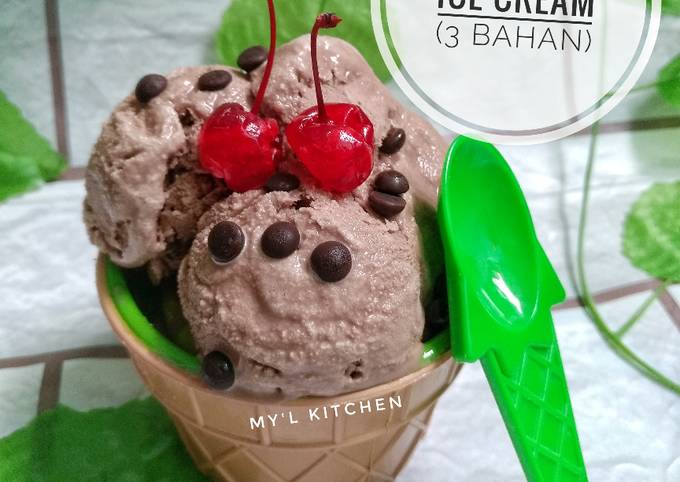 Resep Chocolate Ice Cream (3 Bahan) Anti Gagal