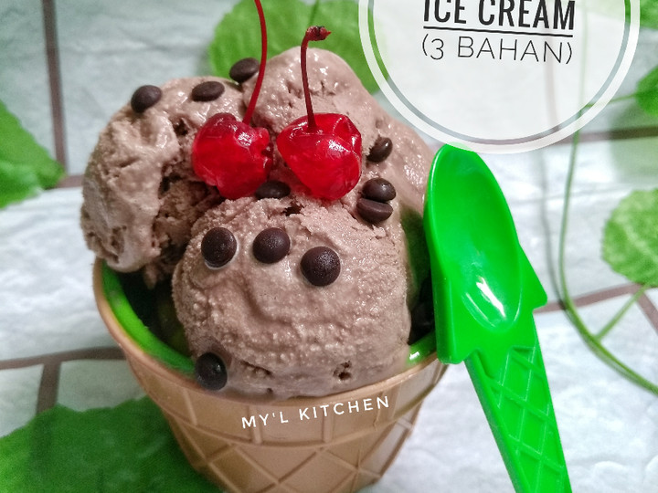 Resep Chocolate Ice Cream (3 Bahan) Anti Gagal