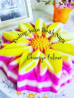 Foto resep Puding Susu Buah Naga
