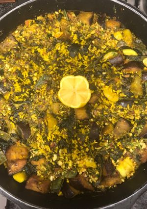 Una foto de 351. Paella de verduras (principal paella)