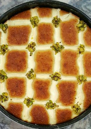 صورة لوصفة بسبوسة الكاروهات طعم وشكل رائع 😋😋😋