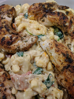 A picture of One Pot Tuscan Style Mac & Cheese.