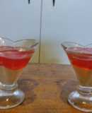 Postre de jalea y crema cheesecake
