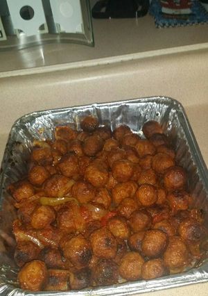 Una foto de Albóndigas al ajillo en salsa 