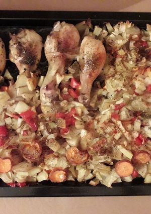 Una foto de Pollo con verduritas  - Horno eléctrico