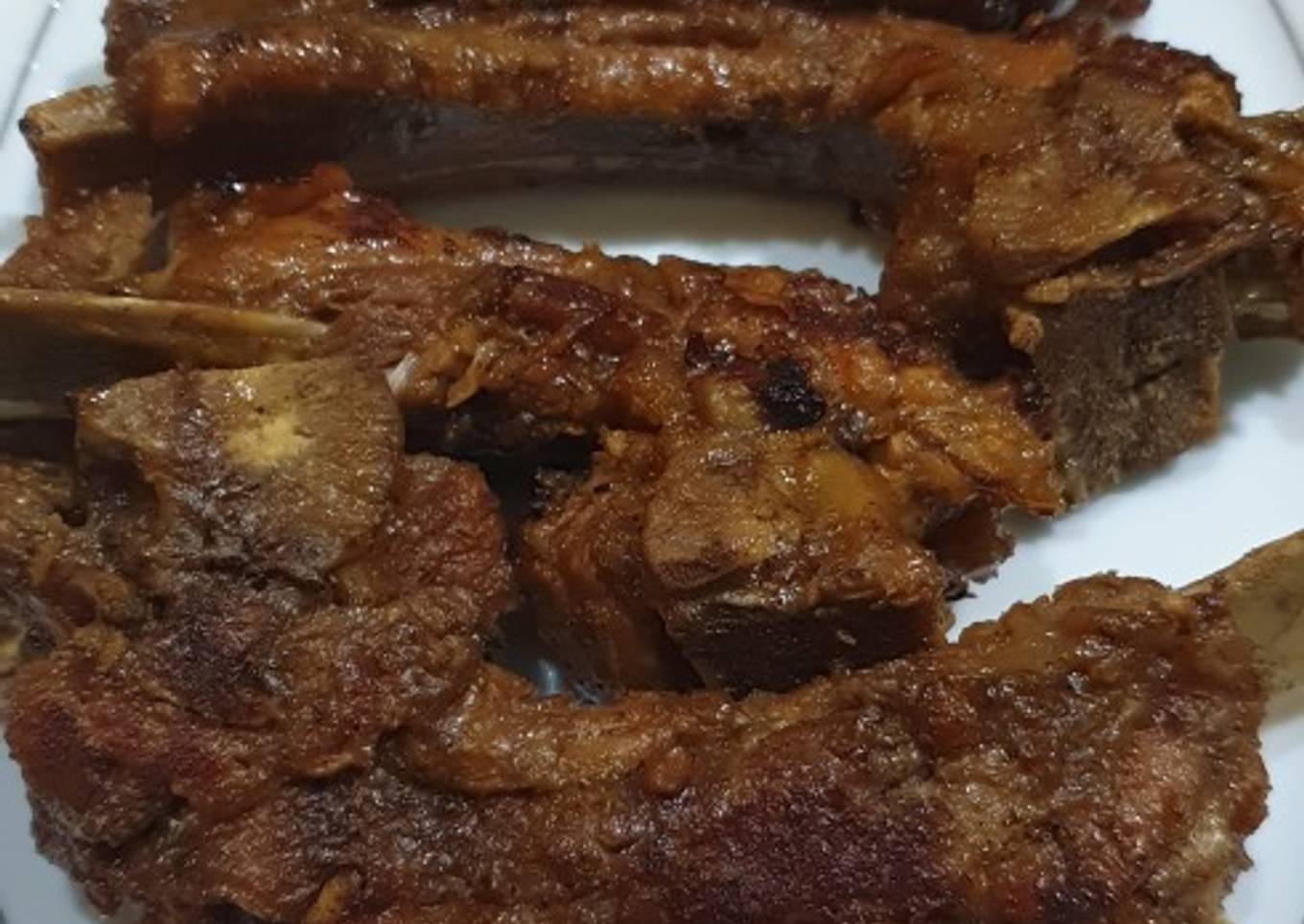 Iga babi bakar madu / Honey pork ribs