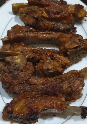 Foto resep Iga babi bakar madu / Honey pork ribs