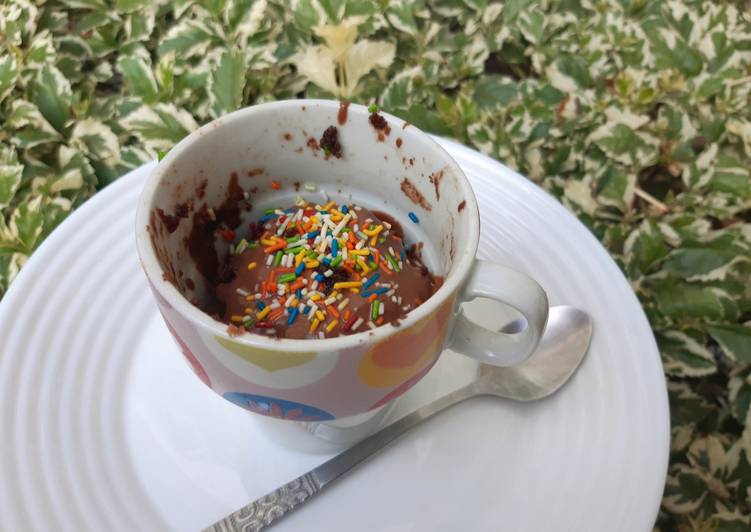 Steps to Prepare Homemade Microwavable Brownie in a mug