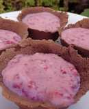 Minis canastitas de chocolate y frutilla 🍓🍫 sin tacc