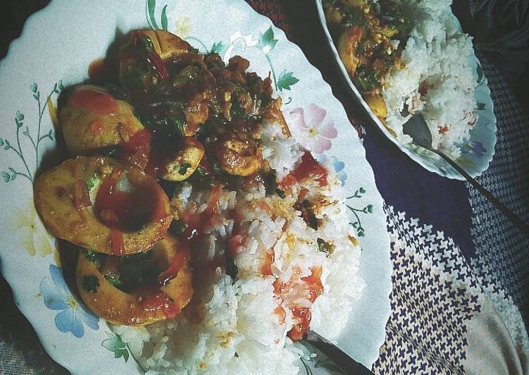 Easiest Way to Make Perfect Rice and egg curry