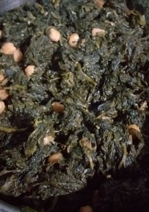 Una foto de Espinacas con garbanzos
