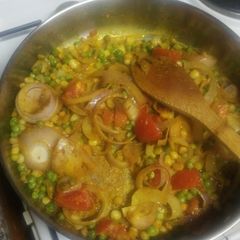 A picture of Peas n corn plate #weeklyjikonichallenge.