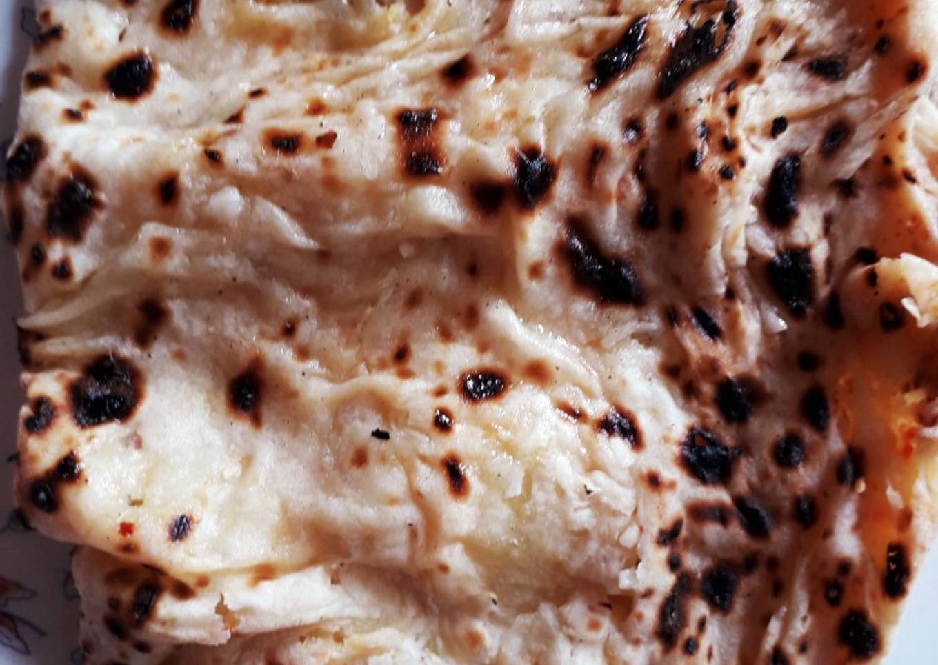 Aloo stuffed garlic naan