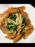 Creamy spaghetti with Smoked salmon