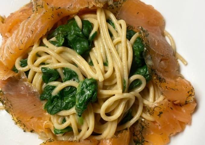 Recipe of Speedy Creamy spaghetti with Smoked salmon