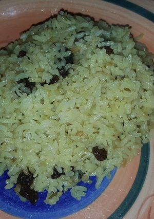 Una foto de Arroz con pasas